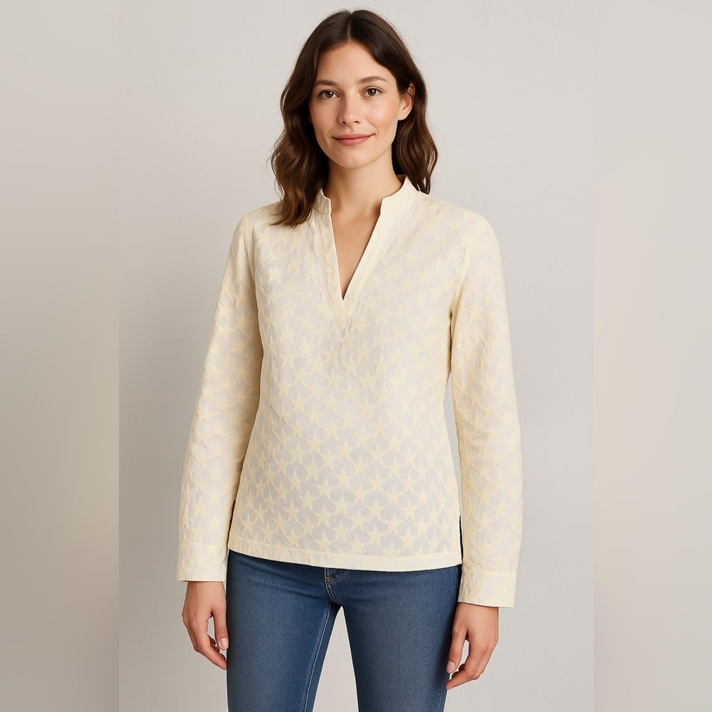 Tory Burch Embroidered Star Tunic Top